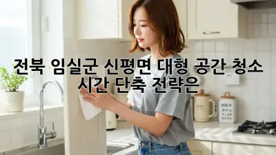 전북 임실군 신평면 대형 공간 청소, 시간 단축 전략은?